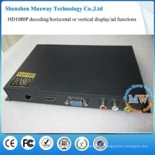 1080P decoding media player box HDMI for advertising display